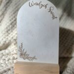 Baza stojak do aniołka z makramy z HDF na Święta z podstawką 20x12cm H578