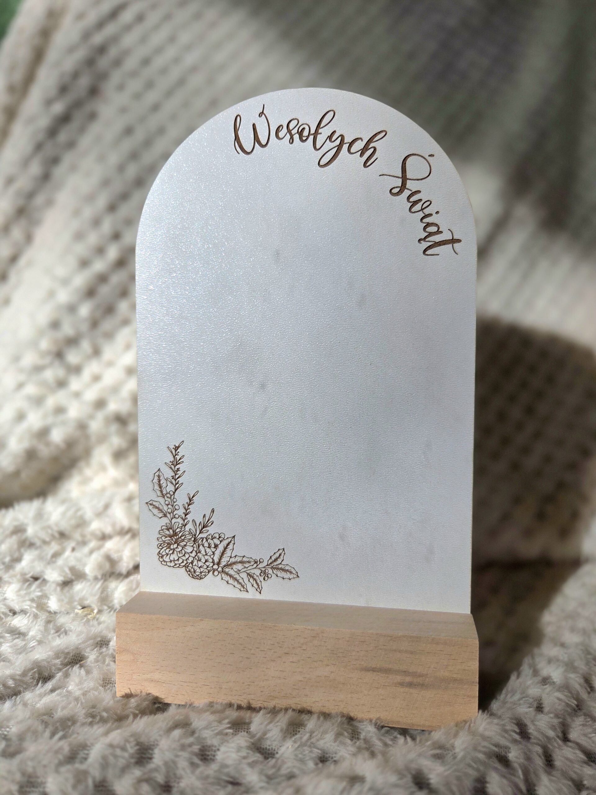 Baza stojak do aniołka z makramy z HDF na Święta z podstawką 20x12cm H578