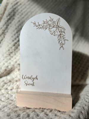 Baza stojak do aniołka z makramy z HDF na Święta z podstawką 20x12cm H579