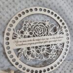 Baza ze sklejki do szydełkowania okrągła – Dzień Babci i Dziadka 20cm N1199